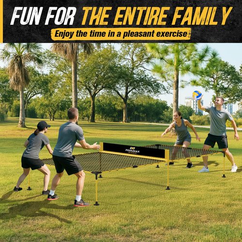 PodiuMax Outdoor Family Game Table Tennis Table, Portable Ping Pong/Pickleball/Volleyball Sport Net, Outdoor Game Set for Adults and Family, Ping Pong Tables for Backyard & Beach & Park