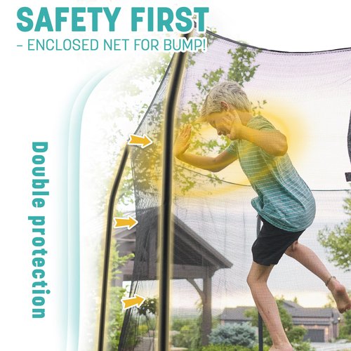 Skywalker Trampolines 15ft Round Trampoline with Enclosure – Green