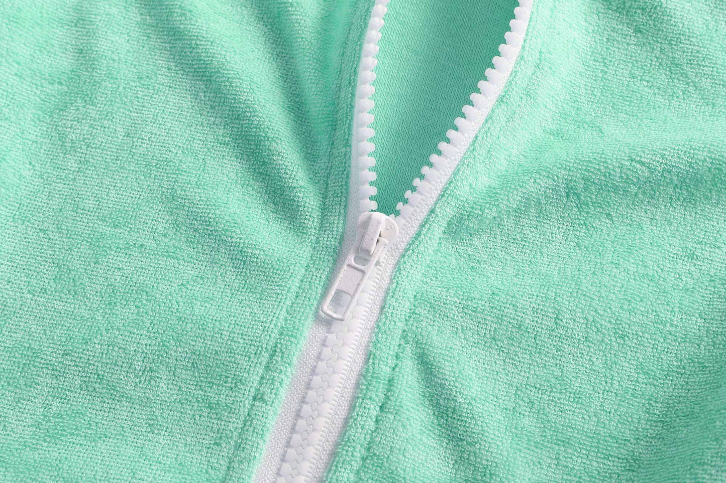 LUCKYGAL Kids Beach Coverup Girls Swimsuit Coverup Zip-Up Beach Green Bathing Suit Wraps,4t 5t