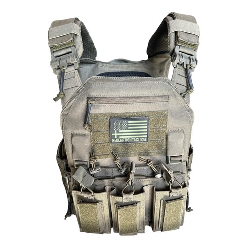Crusader 2.0 Tactical Molle Quick Release Buckles Vest with Side Cummerbund Pouches and Triple mag Pouch (Ranger Green)
