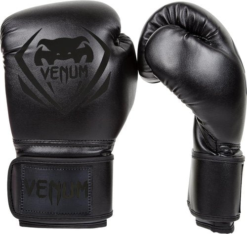 Venum Contender Boxing Gloves - Black/Black, 16 oz