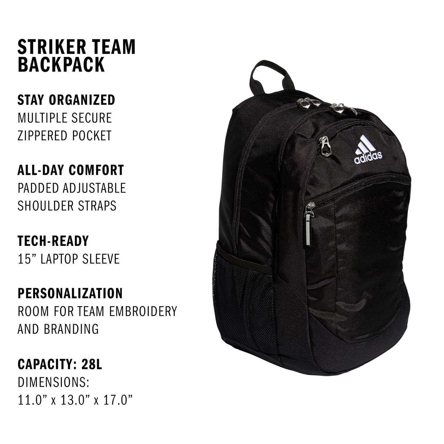 Striker Team Sports Backpack for soccer and more, workout bag for men and women
