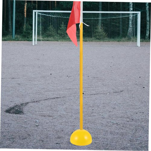 GOOHOCHY Soccer Training Corner Flags Set with Agility Poles and Stable Base for Enhanced Player Skills Portable Football Training Equipment for Field Drills