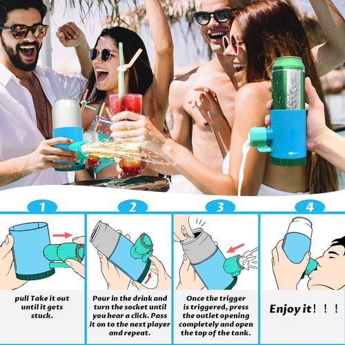 Amerzam 2PCS Beer Shotgun Chug Roulette Gun,Shotgun Roulette Drinking Game, Party Entertainment Set,Chug Roulette Gun,Shotgun Roulette Drinking Game,Bachelor Party Games,Beer Games
