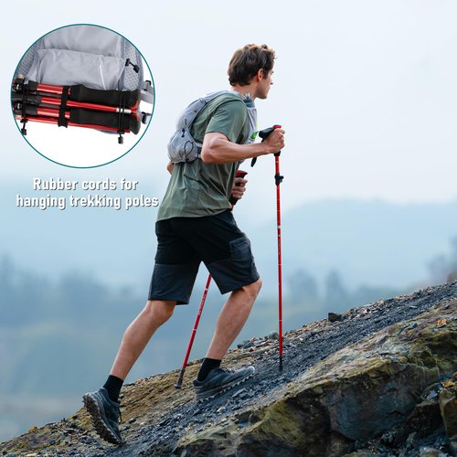 N NEVO RHINO Running Vest, Hydration Running Water Vest 5L with 1.5L Water Bladder Bag, Lightweight Hydration Pack Water Backpack Multi-Pocket for Hiking Race Trail Marathon for Women Men