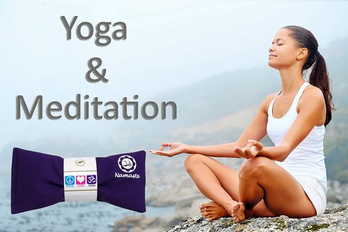 Happy Wraps Lavender Eye Pillows - Yoga Eye Pillows Namaste Hot Cold Aromatherapy for Stress, Meditation, Spa, Relaxation Gifts - Made in USA Set of 4 - Turquoise Cotton