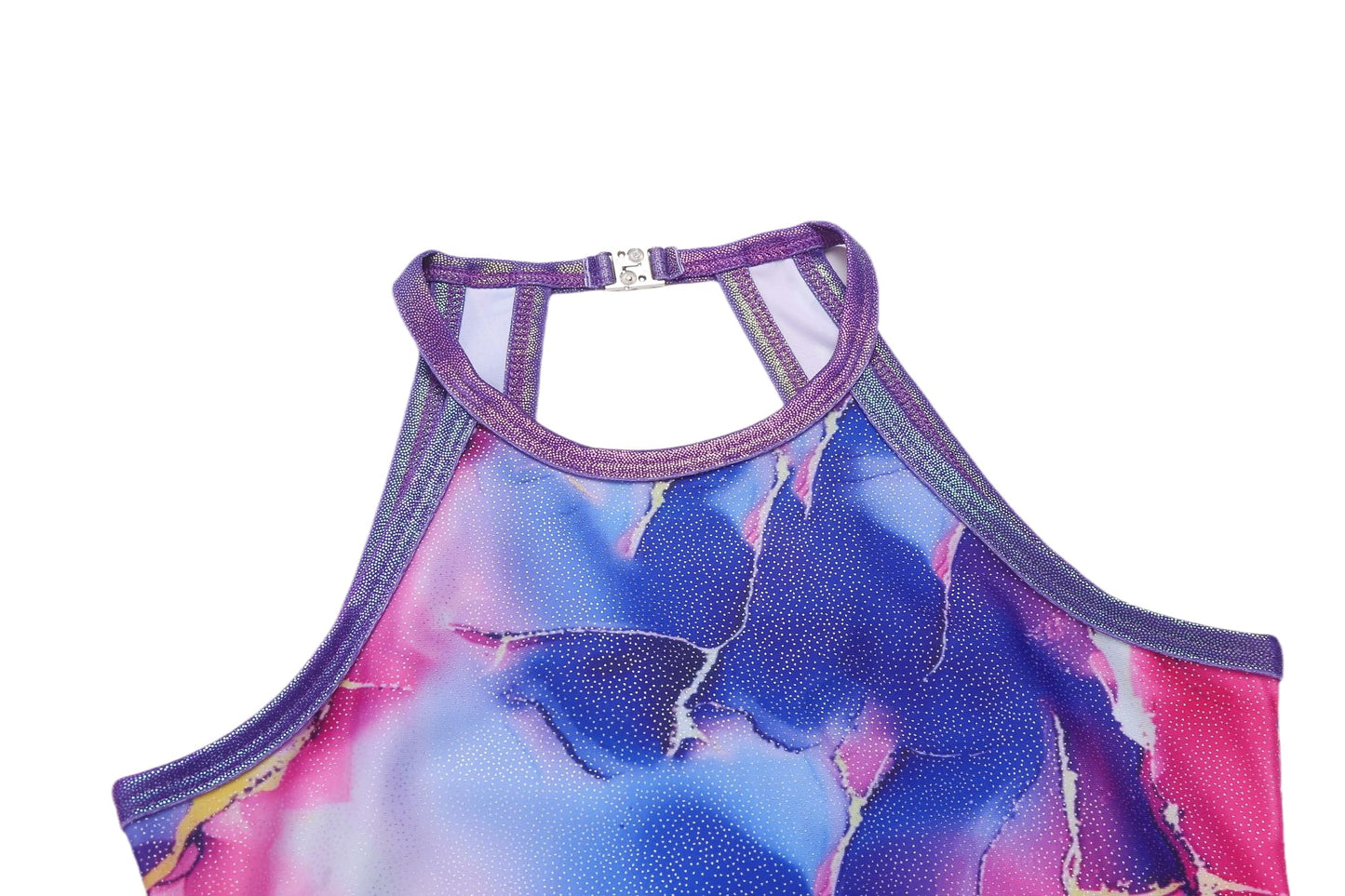 Zaclotre Girls Gymnastics Leotards Clasp Back Leotard with Tumbling Shorts
