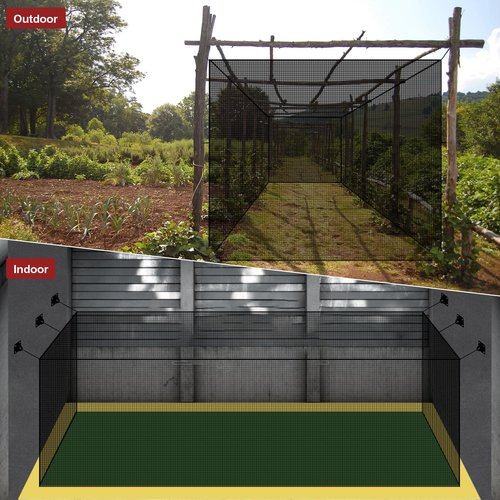 RIIFRILY Batting Cage Netting Wire Tension Kit Retractable Batting Cage Cable Kit Suspension, DIY Batting Cage Indoor and Backyard Design, Batting Cage Frame Kit （35FT）
