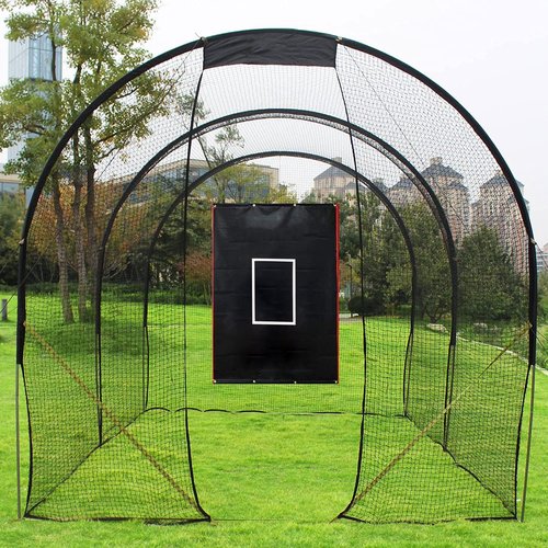 Supvision Batting Cage Backstop with Strike Zone Heavy Duty PVC Coated Oxford Fabric Vinyl Baseball Backstops with Catcher Softball Pitcher Training Equipment Aid 4 x 6 Ft 600D Rectangular