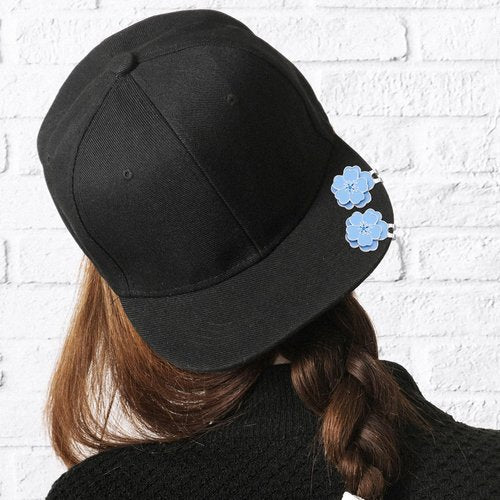 Magnetic Golf Ball Marker with Hat Clip, Golf Marker Magnet Cap Clip Set Flower Shape Ball Bag Accessories for Women Men Golfer Putting Green Gift (Blue)