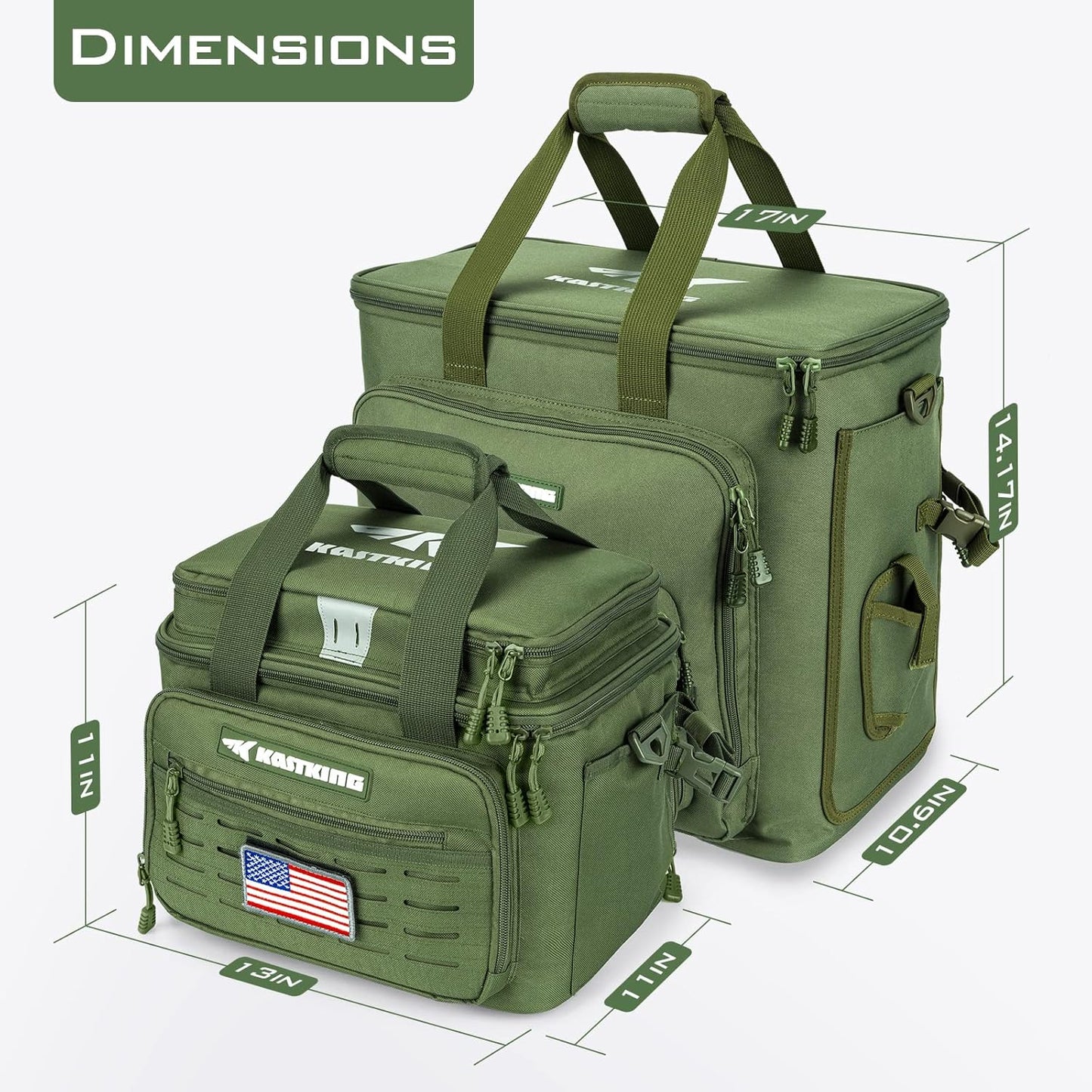 KastKing Fishing Tackle Bags - Saltwater & Freshwater Fishing Bags - Water Resistant, Padded Shoulder Strap - Gear Storage