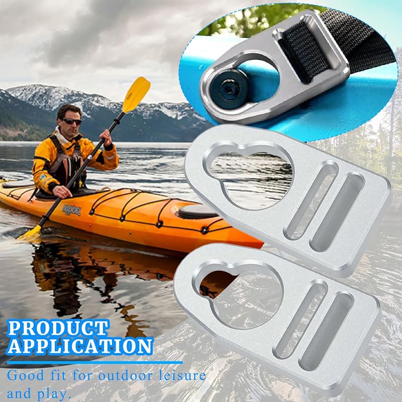 Kayak Seat Replacement Buckle Clips Set of 3 Aluminum Straps w/ Nylon Webbing