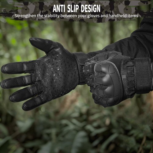 TWS Tactical Combat Gloves for Men Touch Screen Bike Riding Motorcycle Gear Airsoft Shooting Hunting Cycling Military Outdoor Black XL