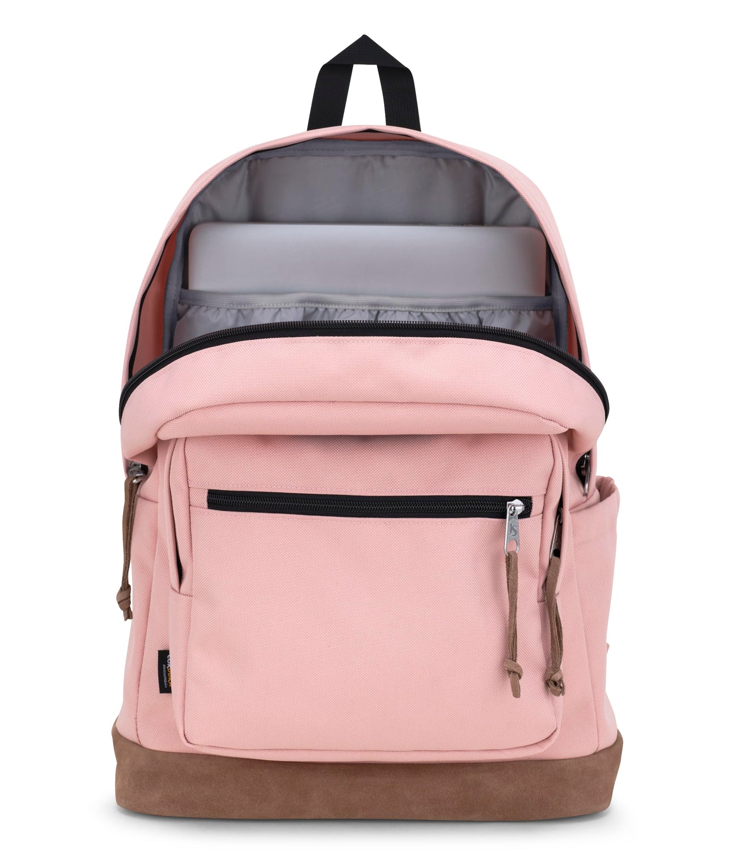 JanSport Right Pack Backpack - Durable Daypack with Padded 15" Laptop Sleeve, Spacious Main Compartment & Integrated Water Bottle Pocket - Misty Rose