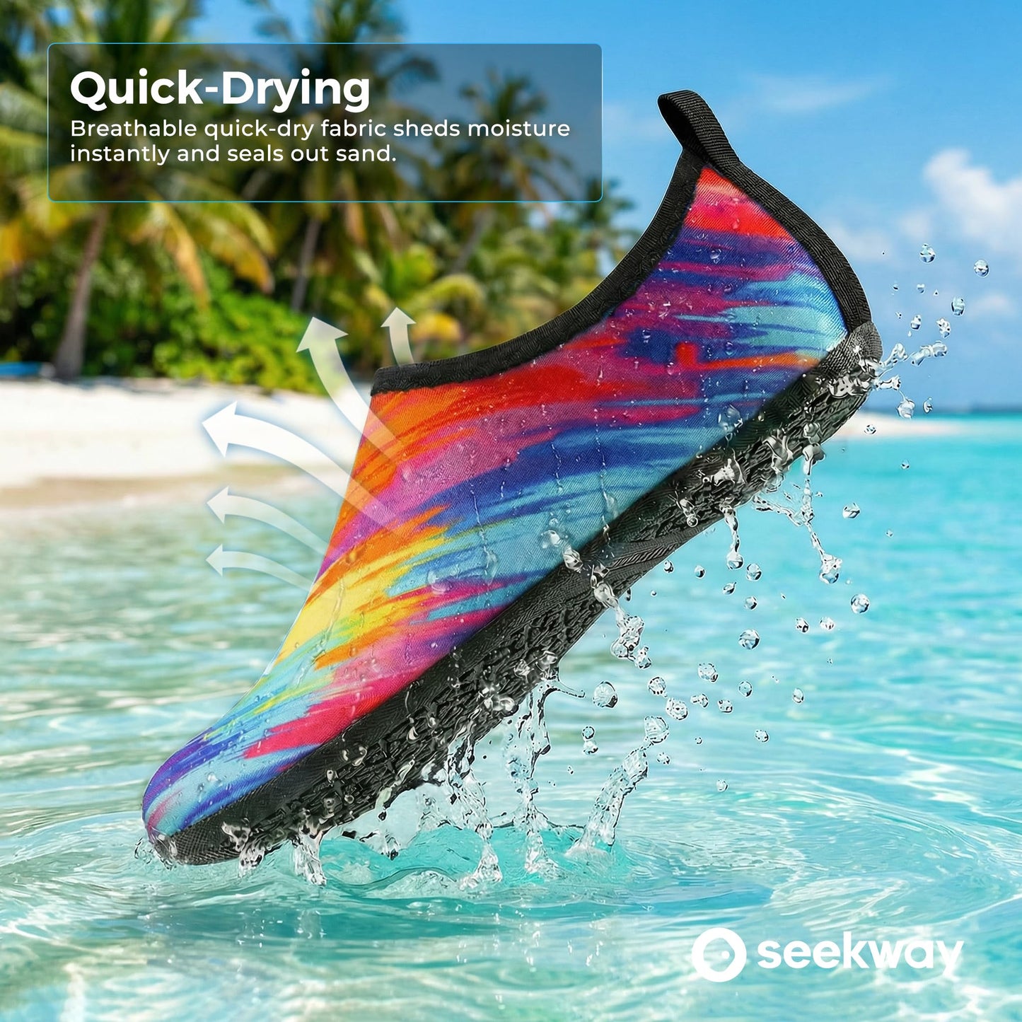 SEEKWAY Water Shoes Barefoot Aqua Socks Quick-Dry Non Slip Shoes for Beach Swim Pool River Boating Surf Women Men Bird SK002(U)