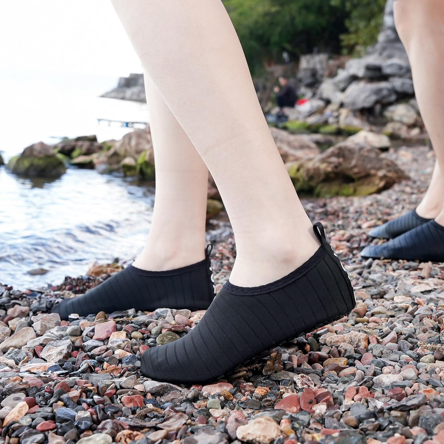 JOTO Water Shoes for Women Men Quick-Dry Breathable Aqua Socks Flexible Non-slip Rubber Sole lightweight Barefoot Aqua Water Socks for Swim Beach Yoga Exercise Pool Camping Snorkeling Surfing Kayaking
