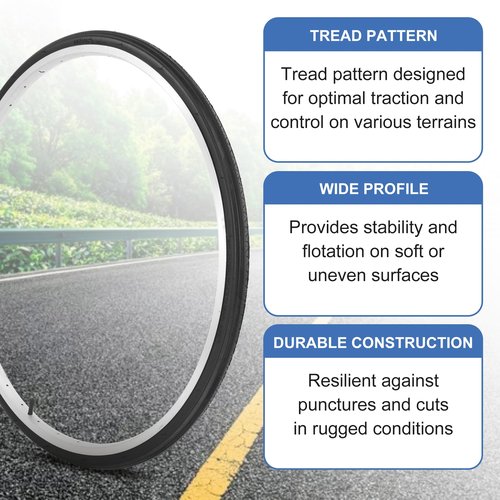 RUTU 2 Pack 27x1 1/4 Road Bike Tires and 27" Bike Tubes - Schrader Valve with 2 Rim Strips,Tire Levers - Fit for 27x1.25 27 x 1 1/4 Bike Bicycle Tires and Tubes