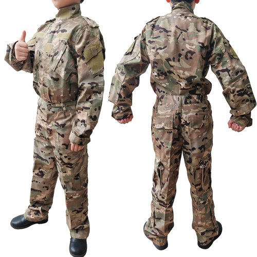 H World Shopping Tactical Airsoft Kids Clothing Children BDU Hunting Military Camouflage Combat Uniform Suit (MC,160)