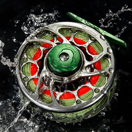 Piscifun Sword Fly Fishing Reel with Line, Pre-Loaded CNC-Machined Aluminum Alloy Fly Reel, Light Weight and Corrosion Resistance Design, 5/6wt Gunmetal