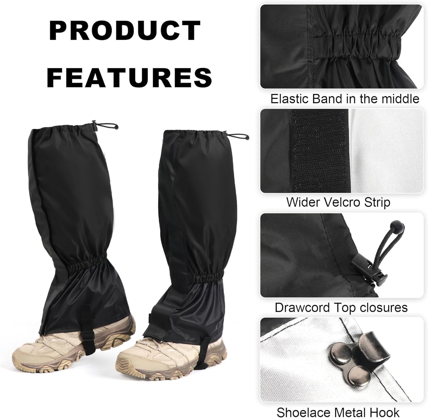 2 PCS Waterproof Lawn Care Leg Gaiters,Garden Trimming Leg Chaps,Weed Eating Leg Protectors