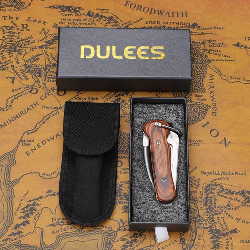 DULEES Marlin Spike Rigging Knife, Multipurpose Sailing Knife Sailor Knife Boat Knife Matching Belt Pocket Sheath, Marlinspike Knotting Tool for Boating Fishing Sailboats.