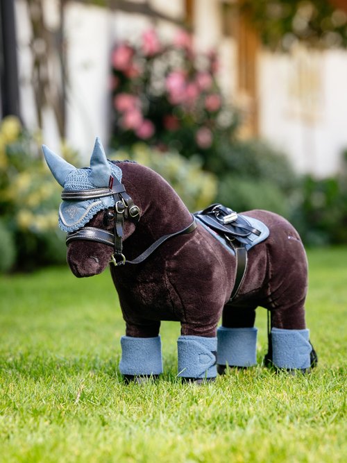 LeMieux Toy Pony Saddle Pad for Toy Pony - Soft Suede & Cotton Lining - Suitable for Ages 3 Years + - Gift for Kids - Ice Blue