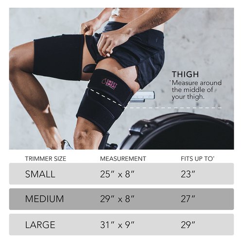 Sports Research Sweet Sweat Thigh Trimmers for Men & Women | Increases Heat & Sweat to the Thighs | Includes Mesh Carry-Bag (Yellow, Large)