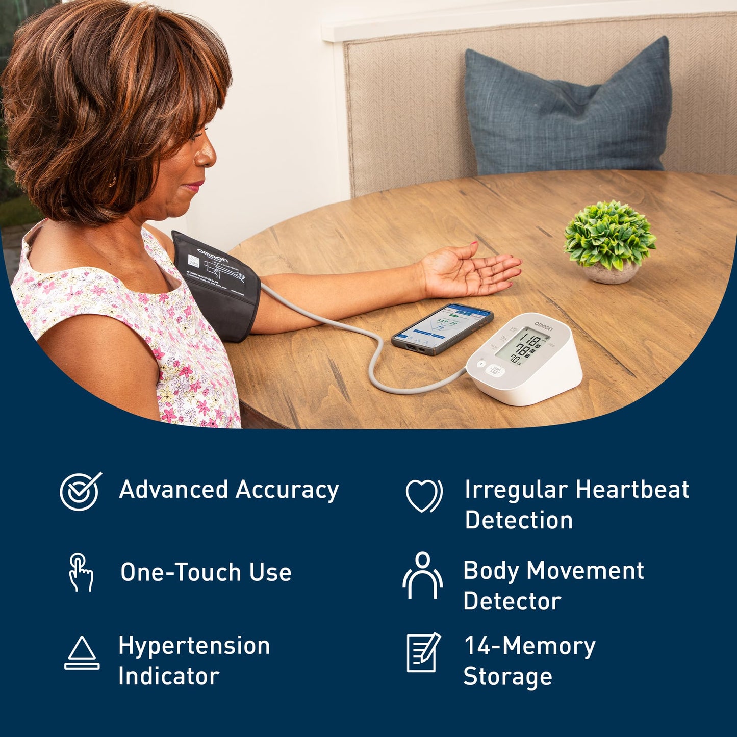 OMRON Bronze Blood Pressure Monitor & Upper Arm Blood Pressure Cuff