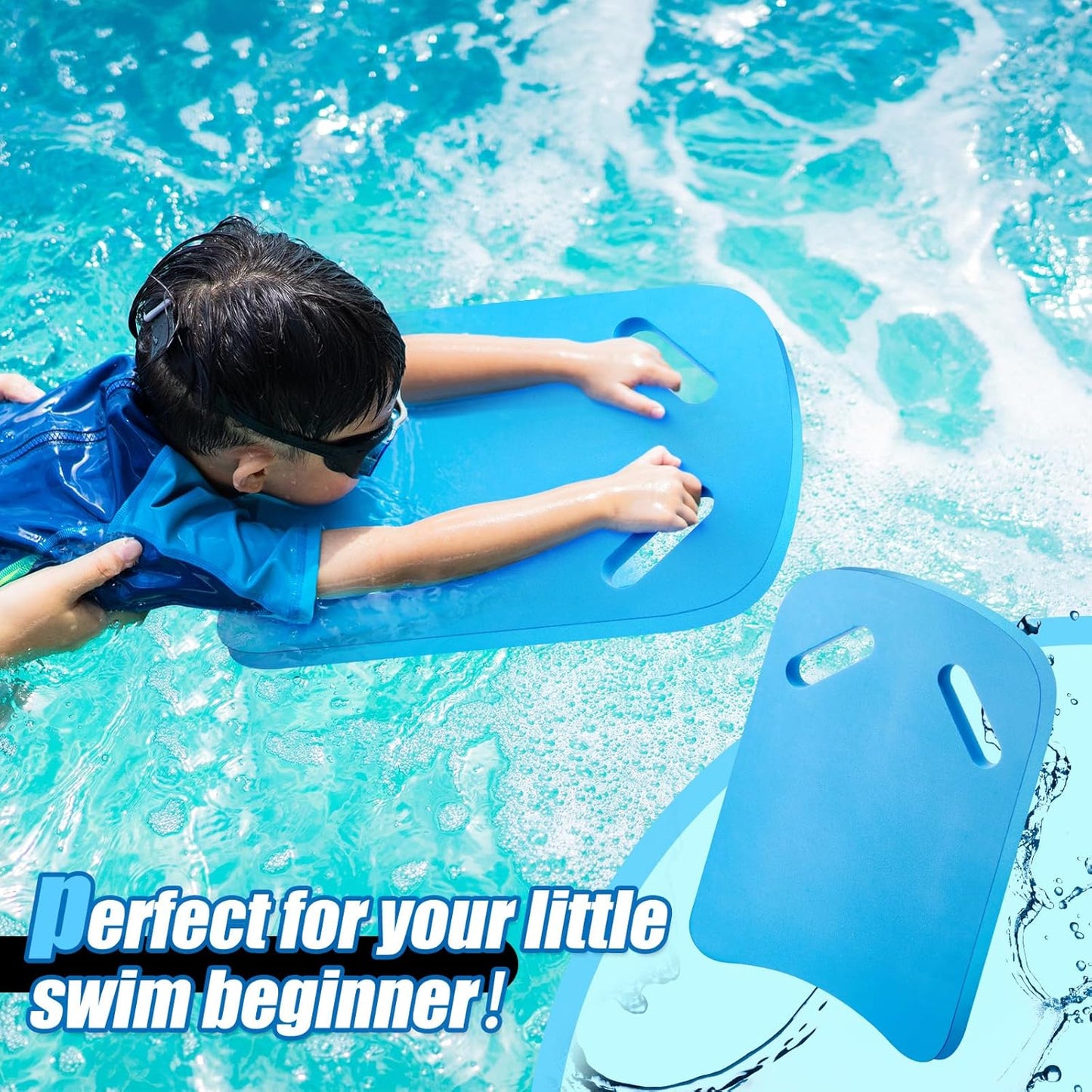 2 Pcs Swimming Kickboard Pull Buoy Set Training Aid Float Pull Buoy Leg Float Swimming Training Equipment Accessories for Hand Leg Adults Children Beginners Exercise Fitness