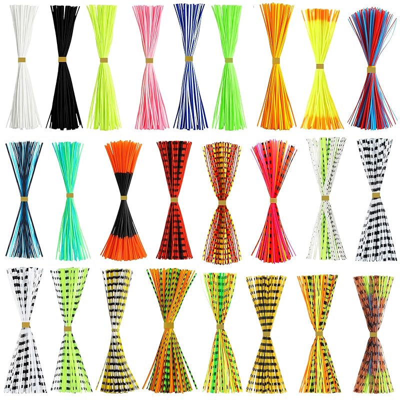 25-Color Silicone Fly Tying Material Set – 5.1" Strands for Lures, Jigs & Skirts (Variation: 25 colors)