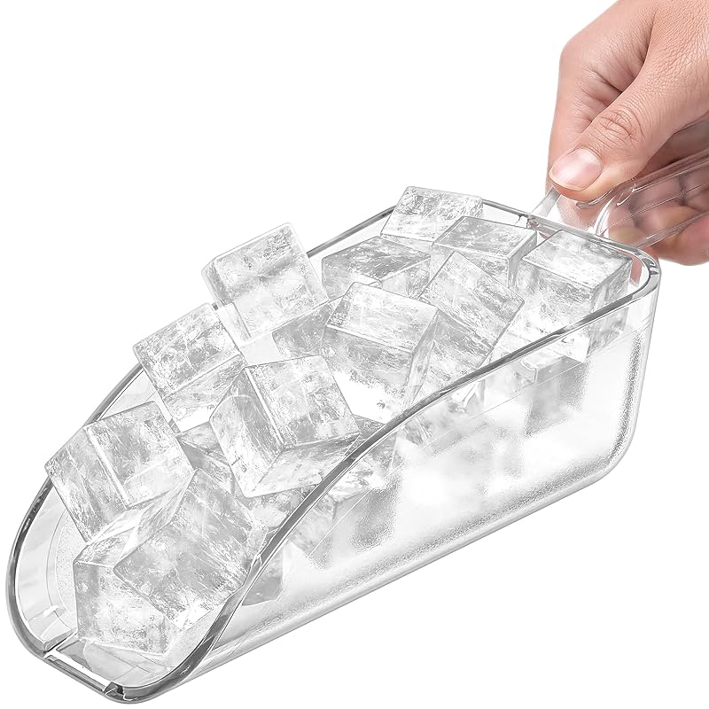24 oz Clear Ice Scoop - NSF Certified Foodservice Grade, Stock Your Home