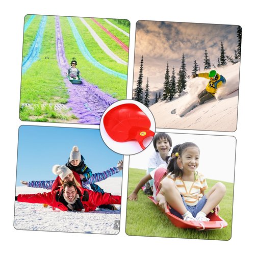 BESPORTBLE 3pcs Boys and Girls Snow Sleds Skiing Board Grass Sliding Sleigh Slider Thickened Boys and Girls Sleds Comfortable Handle