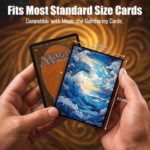 MTG Card Sleeves - Island - Ultra Clear Front & Matte Finish Back, 100 Count Standard Size Matte Art Sleeve for Magic The Gathering