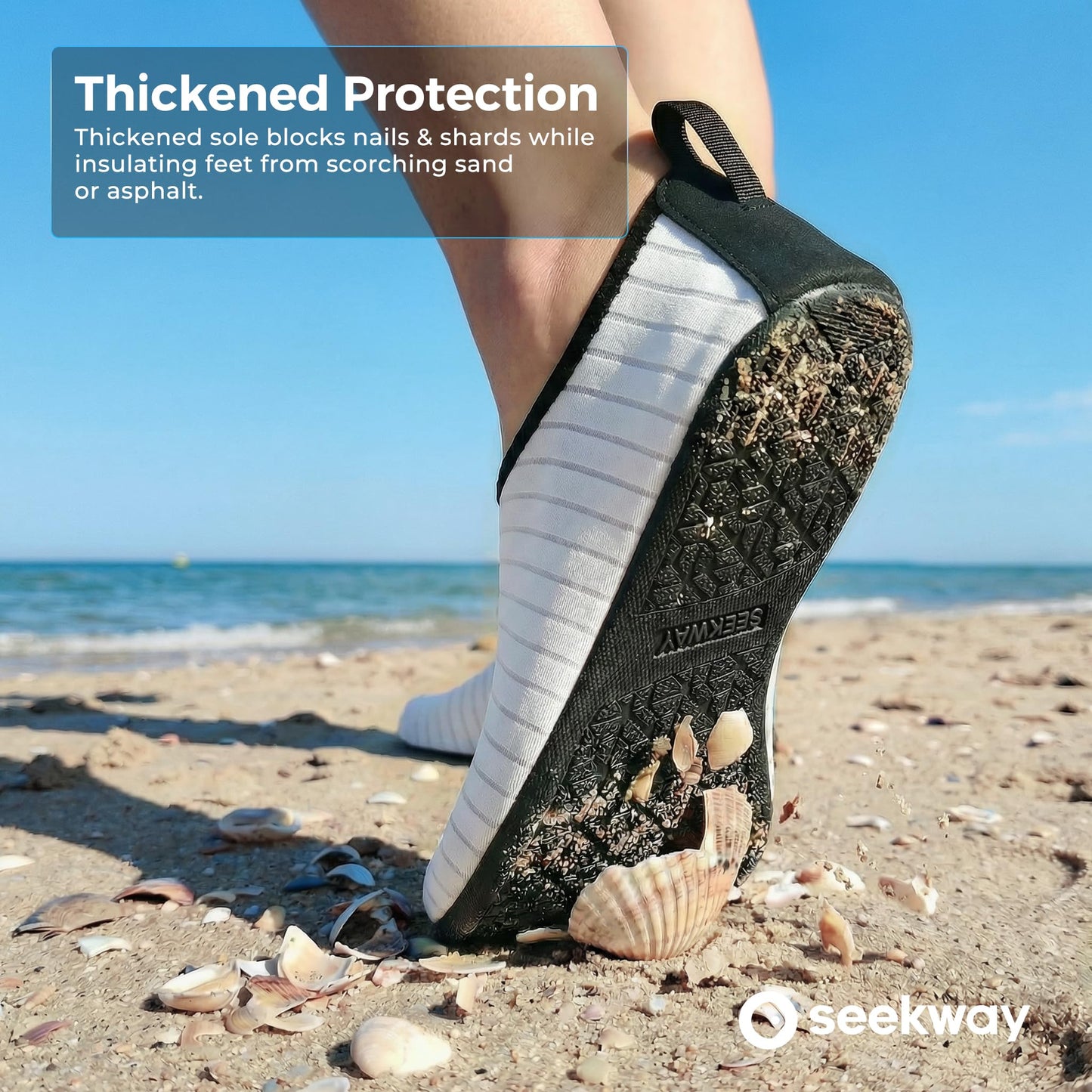 SEEKWAY Water Shoes Barefoot Aqua Socks Quick-Dry Non Slip Shoes for Beach Swim Pool River Boating Surf Women Men SK002