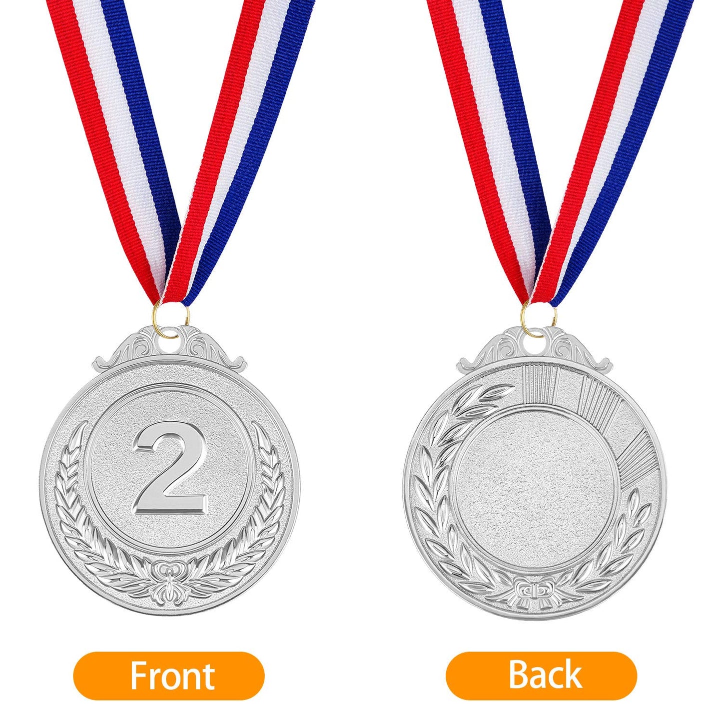 Awpeye 24 Pieces Award Medals 1st 2nd 3rd (Gold, Silver, Bronze) Metal Style Winner with Neck Ribbon, 2 Inches