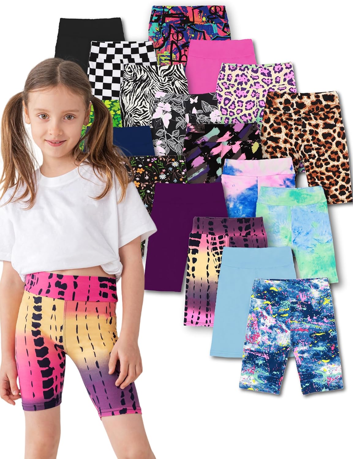 10 Pack Girls Bike Shorts 2.36” High Waisted Black Yoga Shorts for Toddler Girls Running Dance Jumping Sports Cheer