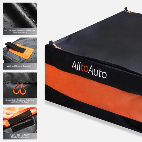 AlltoAuto Truck Bed Cargo Bag Plus, 35 Cubic Feet (58''x48''x22''), 100% Waterproof 600D Heavy Duty, Fits Any Truck, Simple and Convenient for Installation