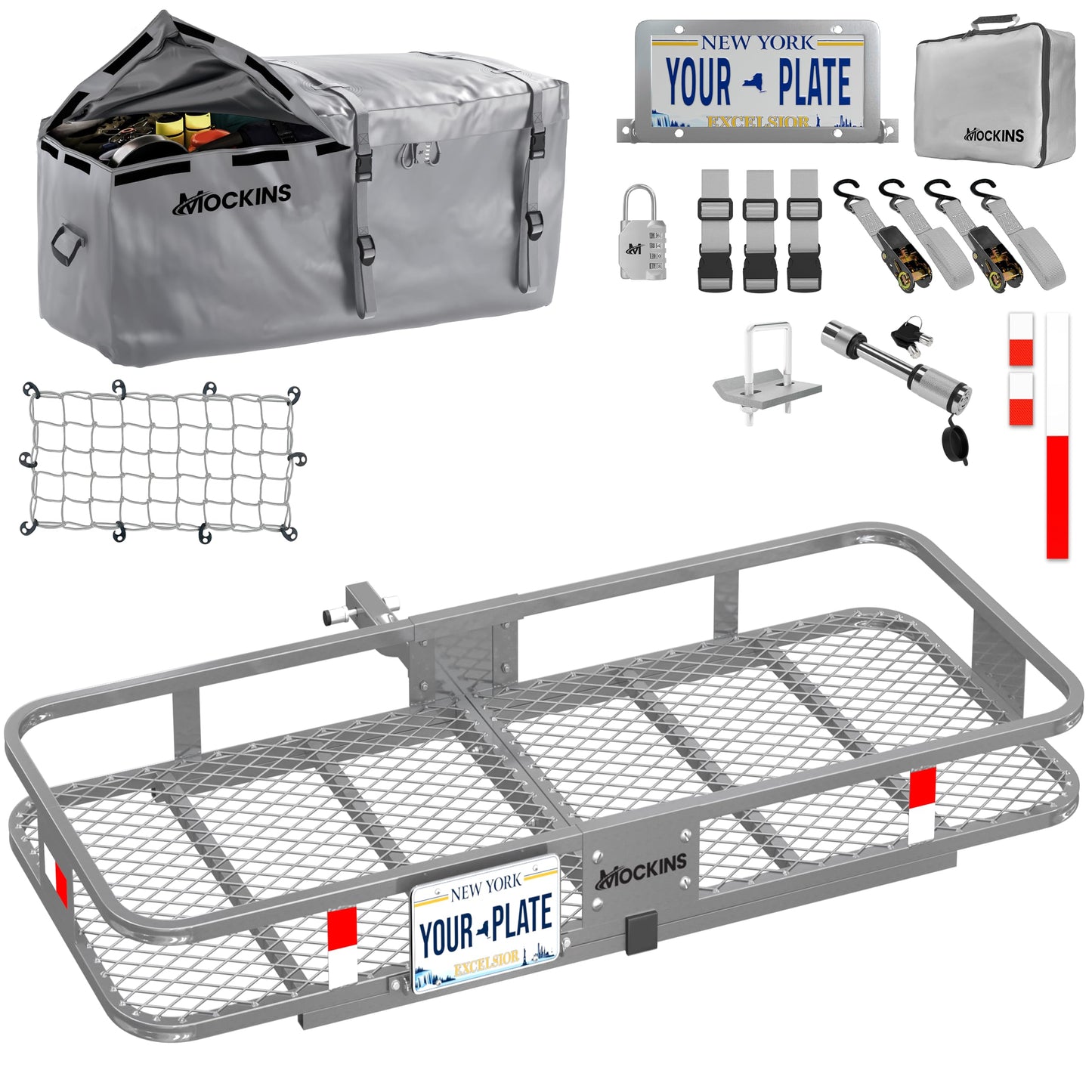 Mockins 500 Lbs. Capacity Folding Luggage Rack for SUV Car Truck Van & RV