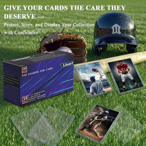 Top Loaders for Cards, 3"x4" Toploaders for Cards, 200 Pcs Card Sleeves Hard Plastic, Collectible Trading Card Ptotective Sleeves, Card Protectors Hard Plastic for Baseball, Football and Game Cards.