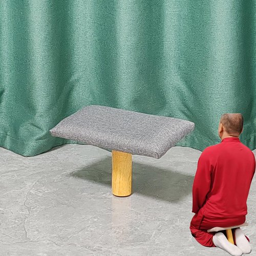 Meditation Bench,One-Legged Stool Sitting Posture Correction Kneeling Solid Wood, Edges for The Perfect Posture, Prayer Bench, Meditation Chair, Yoga Stool (aa)