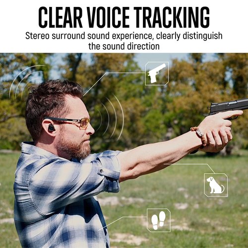 GLORYFIRE Shooting Ear Protection Earplugs, Bluetooth Hearing Protection Earbuds for Noise Reduction