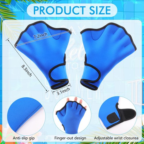 WinnerWhy Water Aerobics Set for Aquatic Exercise 1 Pair Swimming Glove 2 Pcs Foam Swim Aquatic Cuffs Water Weights Equipment Pool Resistance Fitness Equipment for Swimming Training Workouts