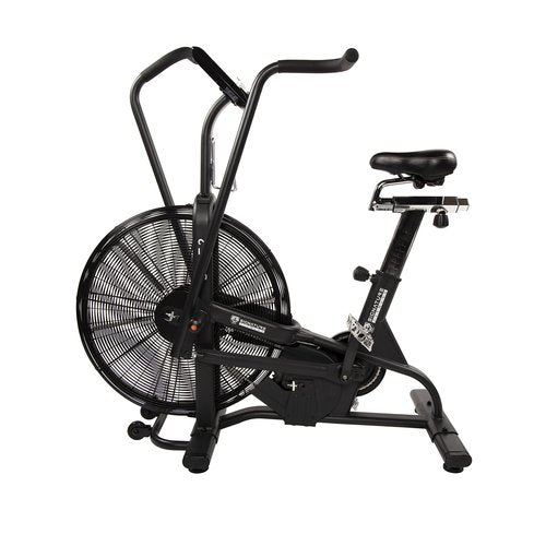 Fitvids Upright Fan Bike with Adjustable Seat and Handlebars for HIIT and Cardio Training, Black