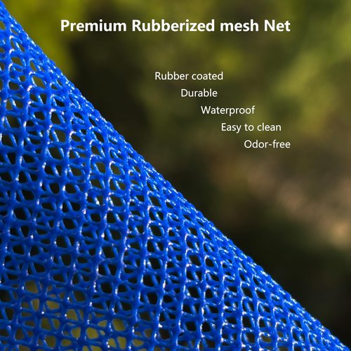 LUPUSH Clam Bag with Carabiner – Heavy-Duty Clam Net with Coated Mesh and Steel Ring – For Razor Clams, Clamming & Surf Fishing – Handheld or Belt Carry