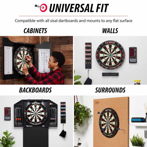 Viper QuickFit Dartboard Mounting Bracket with Viper Pro Line Oche Tape,Black