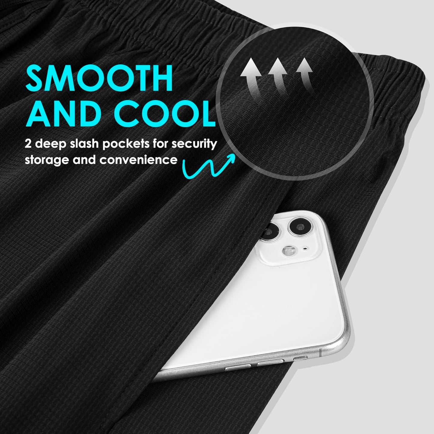 2 Pack Mens Running Athletic Shorts for Men's Lightweight Workout Gym Shorts Quick Dry Hiking Basketball
