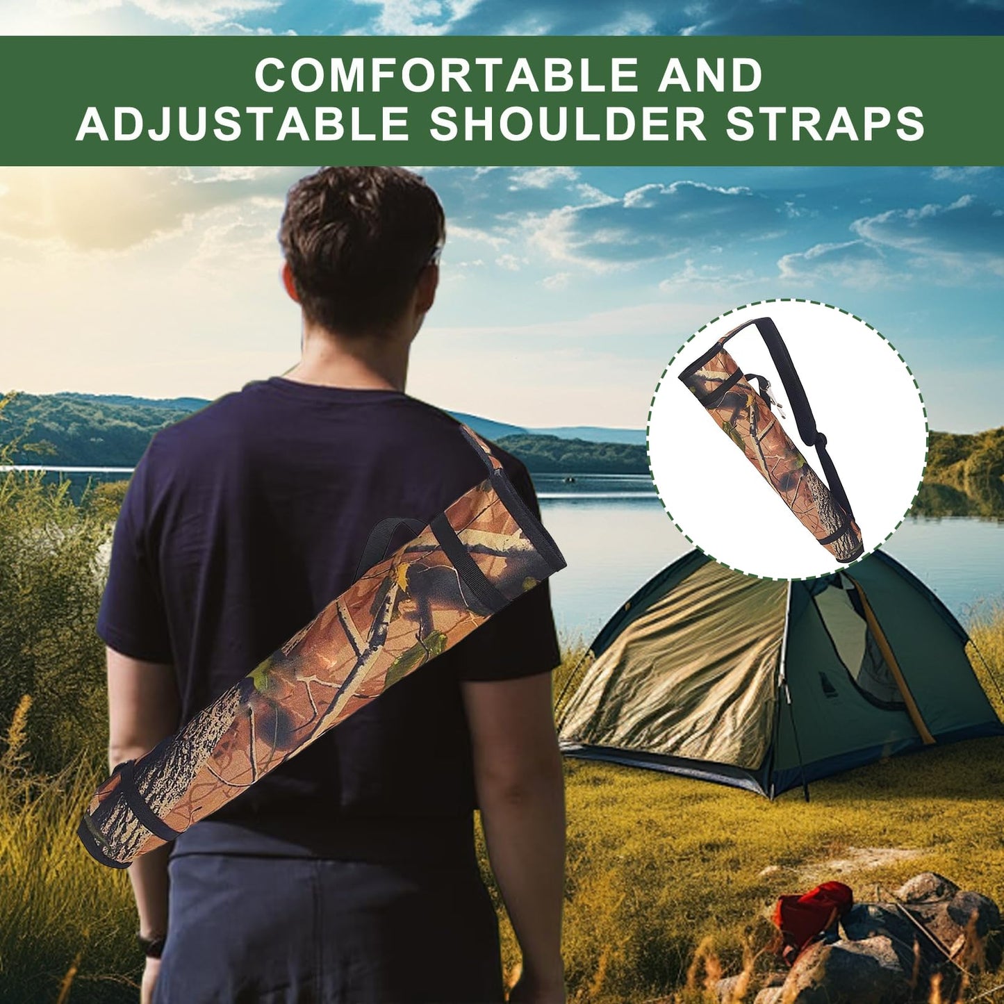 KURUGEILI Archery Quiver Back and Hip Quivers Adjustable Arrow Backpack Bag Holder Side Hip Arrows Bag for Compound Recurve Bow Practice Target Hunting