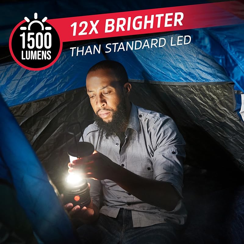 Energizer LED Lantern X1500 — 2-Pack, IPX4 Water Resistant, 1500 Lumen Camping Lights