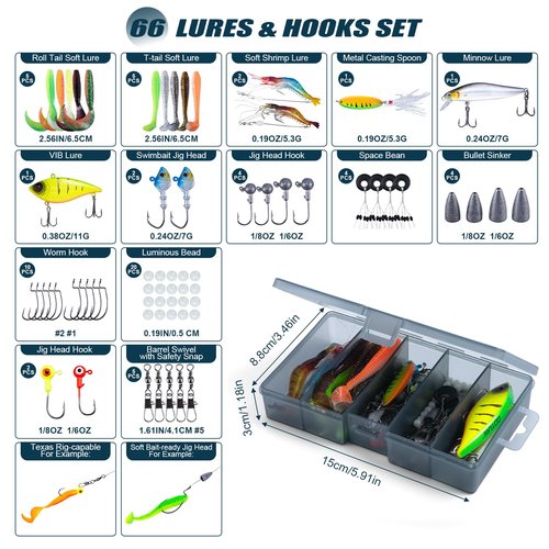 Goture Fishing Rod and Reel Combos-1.8M Telescopic Fishing Pole Spinning Reel Lures Set with Carrier Bag,Telescopic Rod Kit for Starter Travel Saltwater Freshwater, Gifts for Men