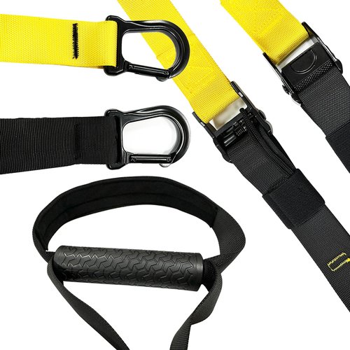 QTM fitness Strap, Home Resistance Training Kit, Workout Straps, Exercise Straps, Yoga Band, Suspension Training Straps for Home Gym, Bodyweight Resistance, Yoga Stretching Strap, Indoor & Outdoor